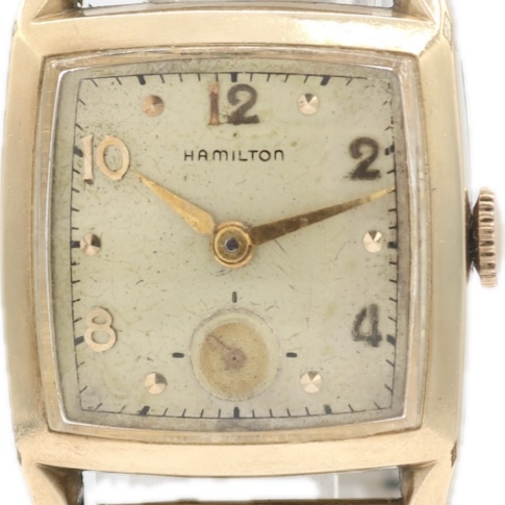Vintage 26mm Hamilton Sawyer Men's Mechanical Wristwatch 731 10k Gold Filled